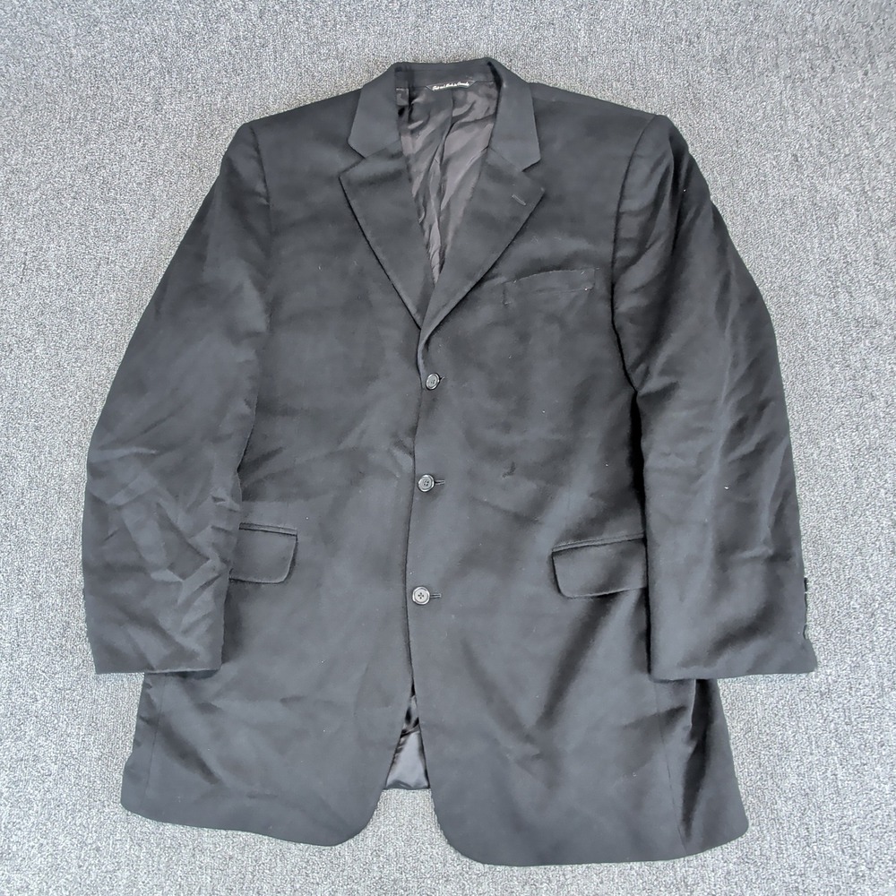 Jack Victor Blazer 46 XL 100% Cashmere Black Loro Piana Sport Coat Italy Fabric — photo 2